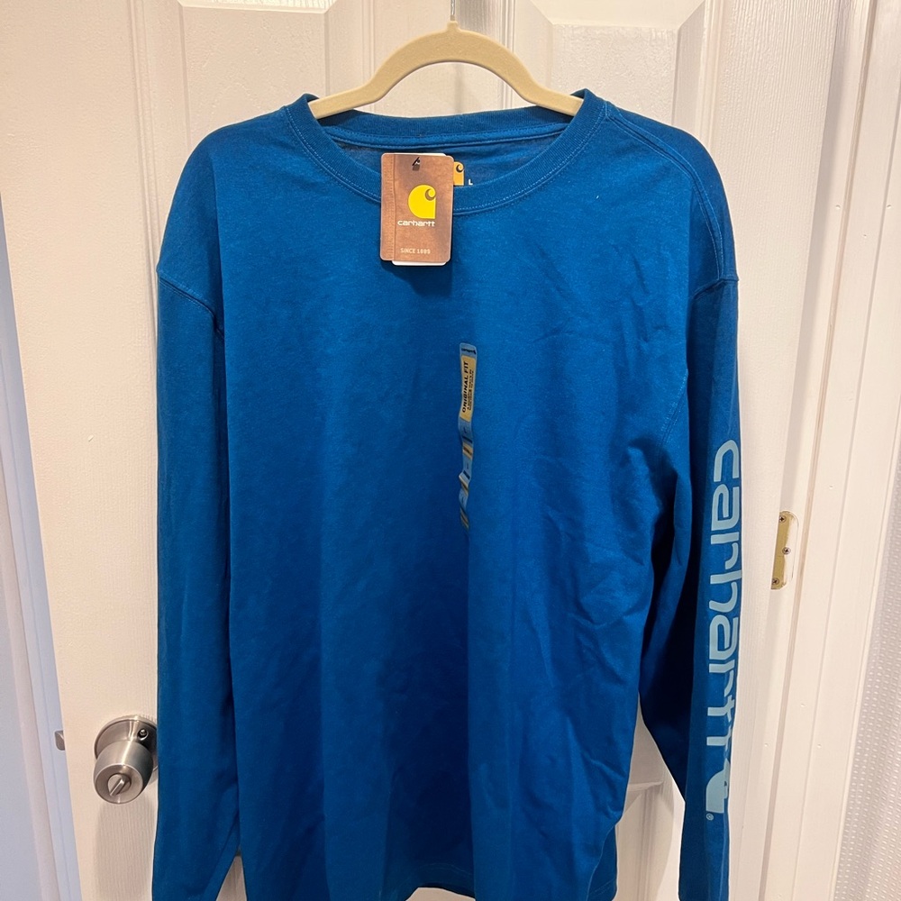 Carhartt Classic Blue Tee with Logo
